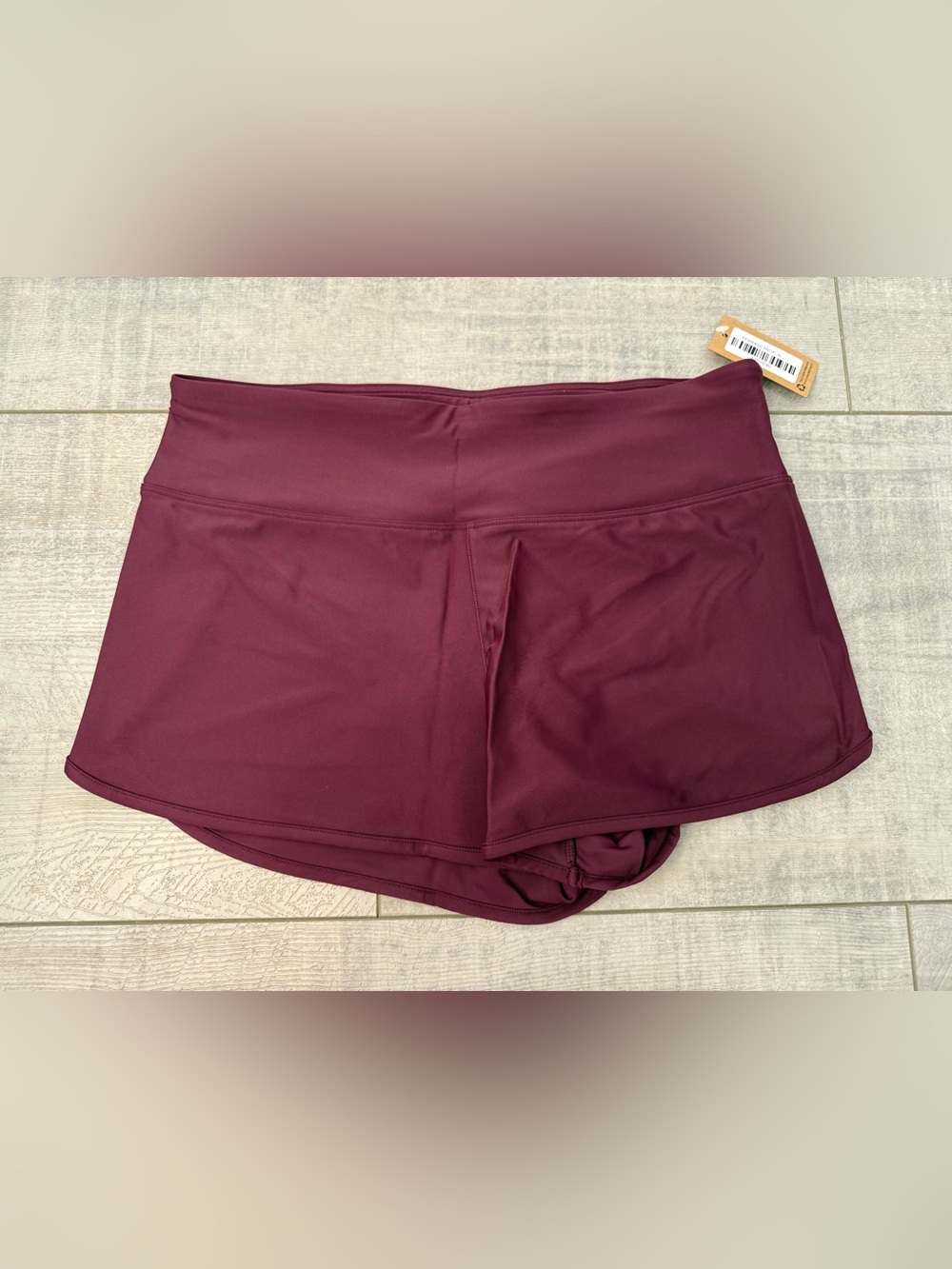 NWT Title Nine Nalu Paddle Board Swim Shorts Women's Small Rich Fig Purple